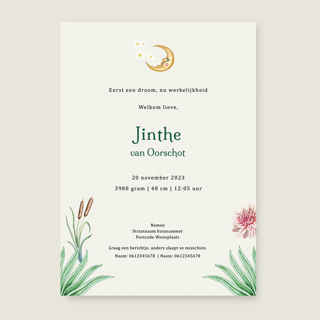 Sample Deer Family Green - Story of July