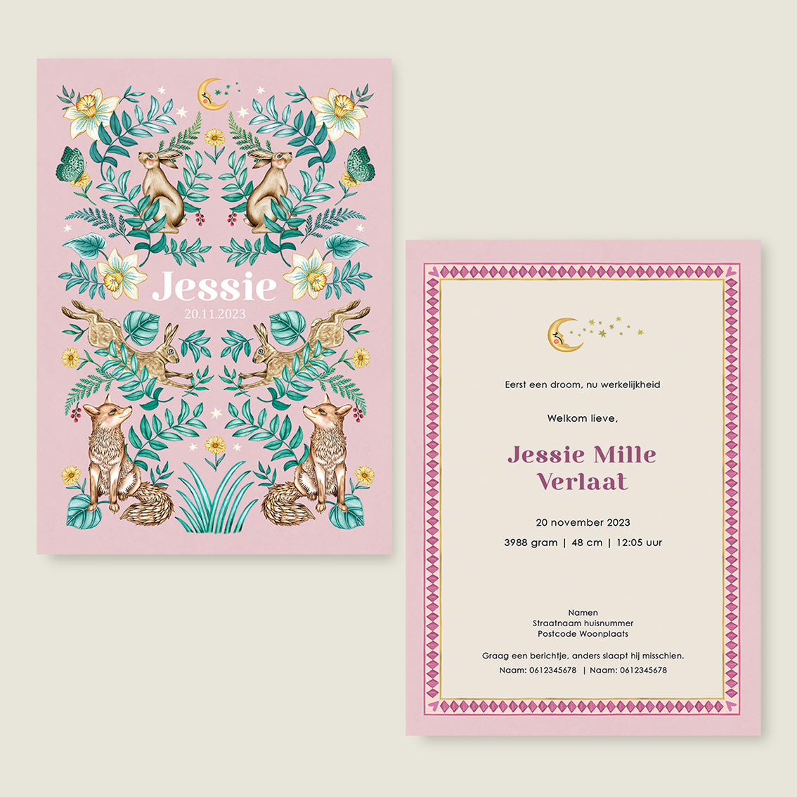 Sample Bos Dieren Pink - Story of July