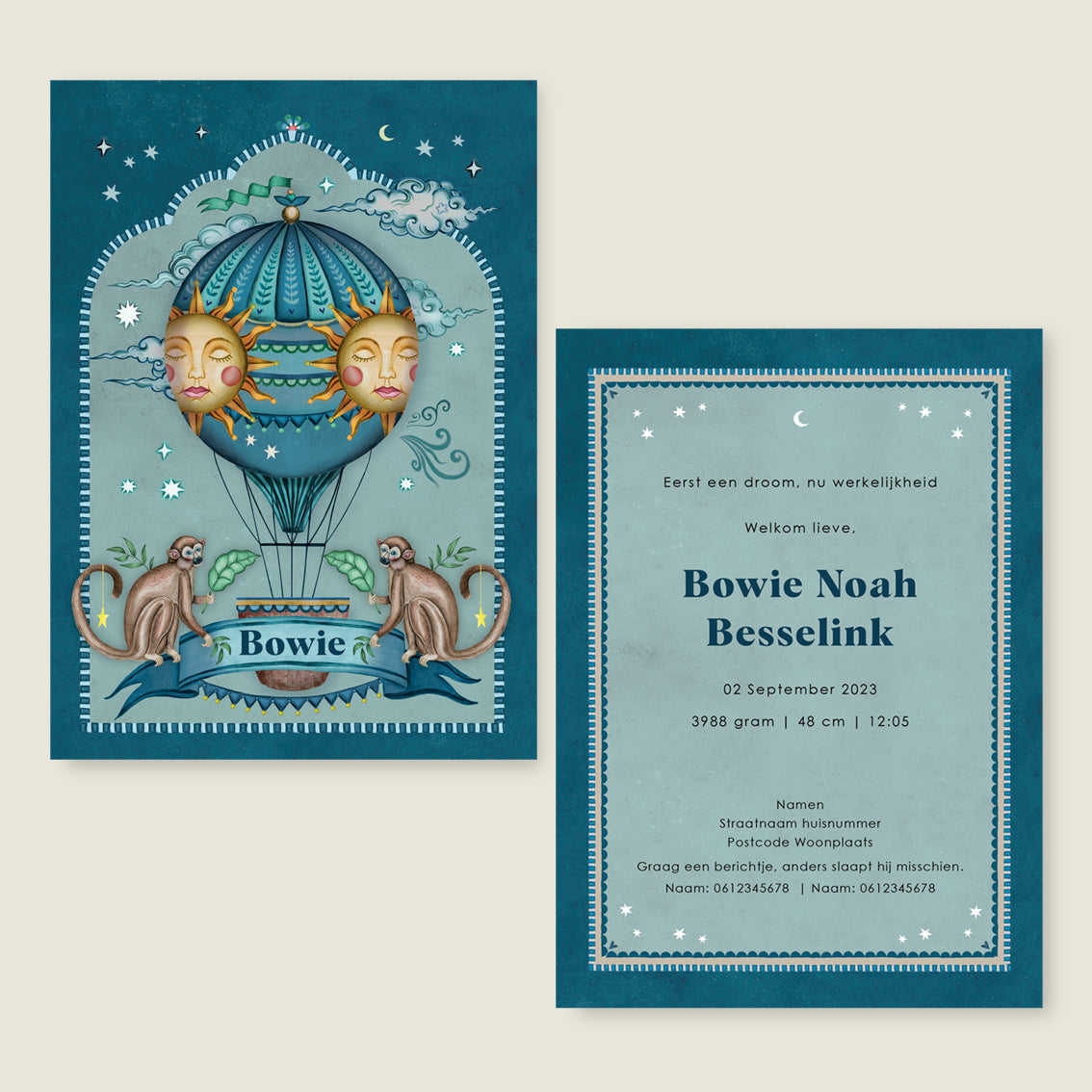 Sample Monkey Balloon Blue - Story of July