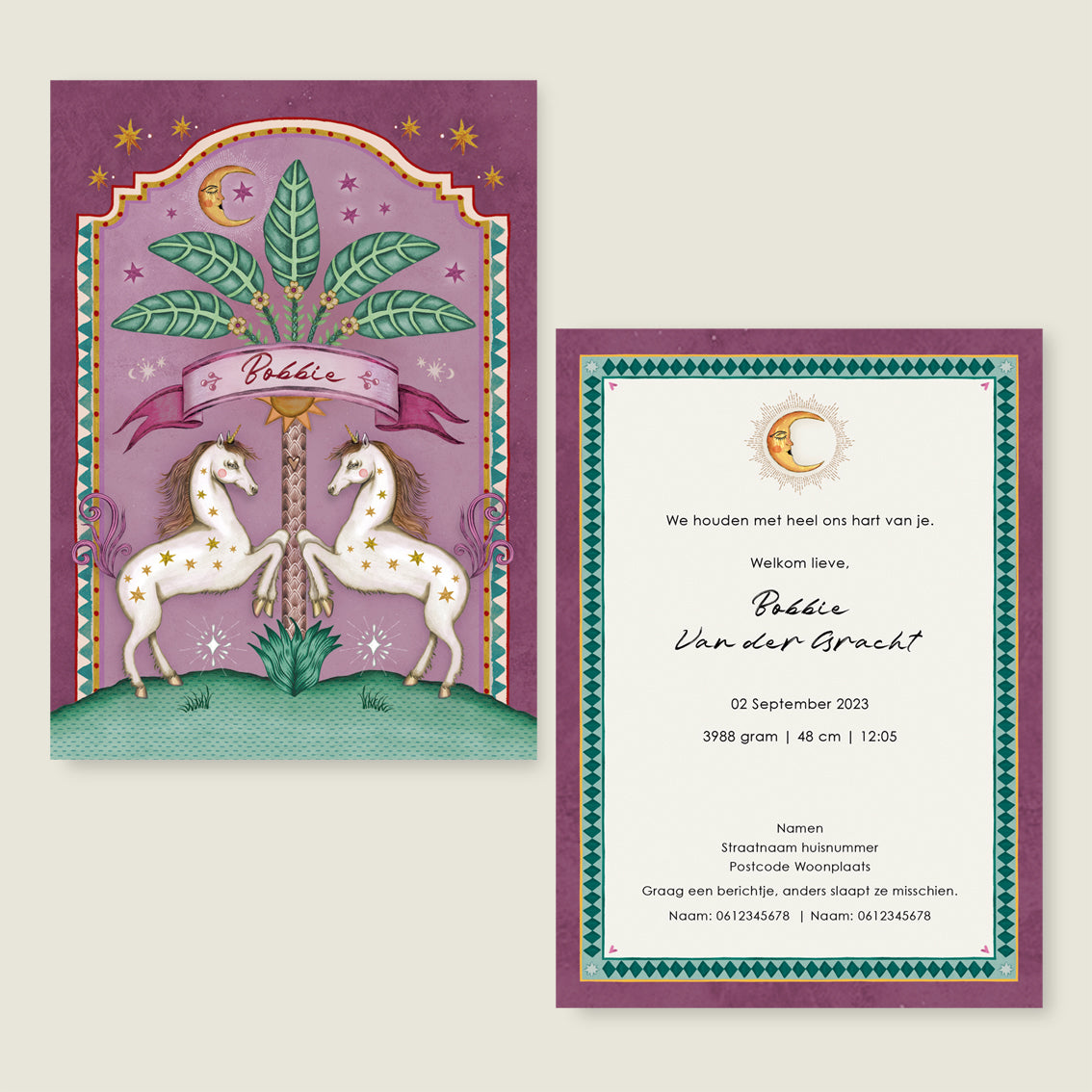 Sample Uni Palms Pink - Story of July