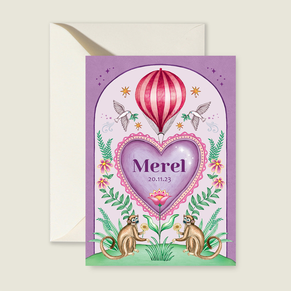 Sample Monkey Heart Paars - Story of July