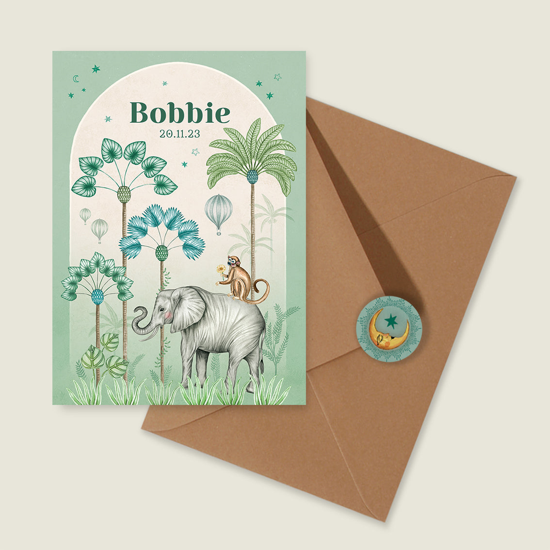 Sample Elephant Palms Green - Story of July