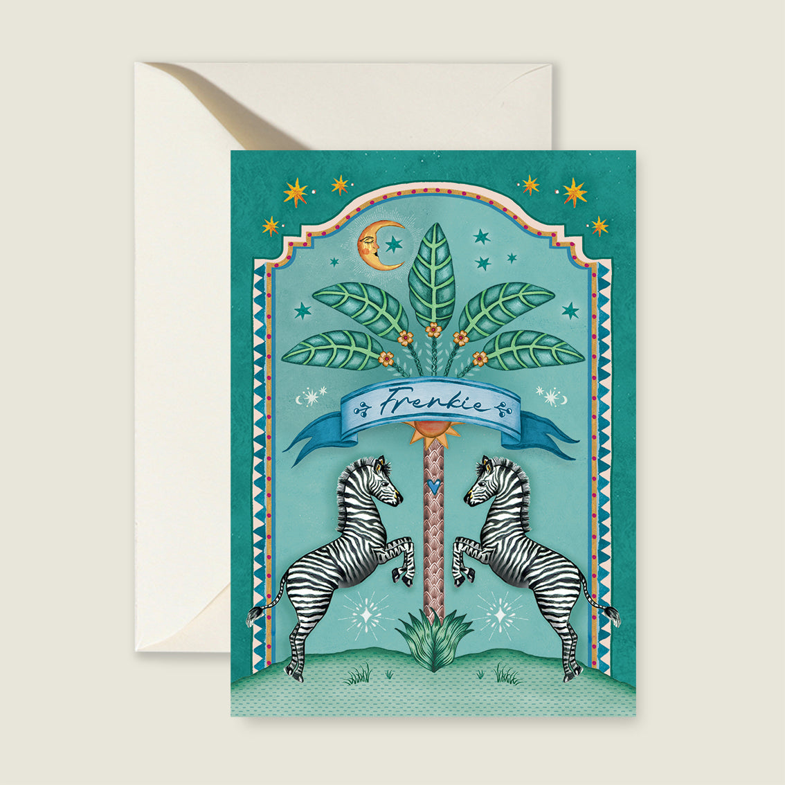 Sample Zebra Palms Green - Story of July