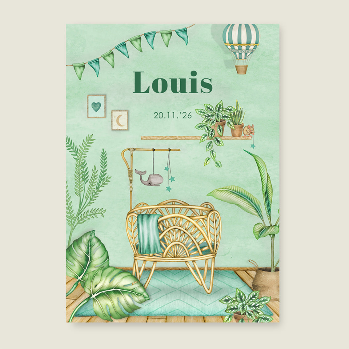 Baby Crib Green - Story of July