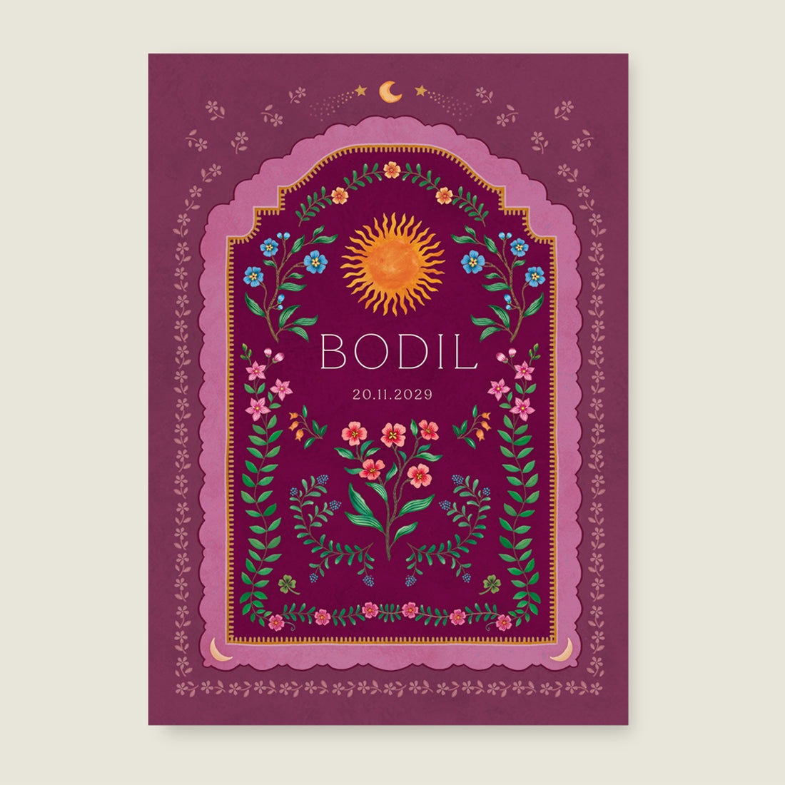 Print Blooming Sun Red