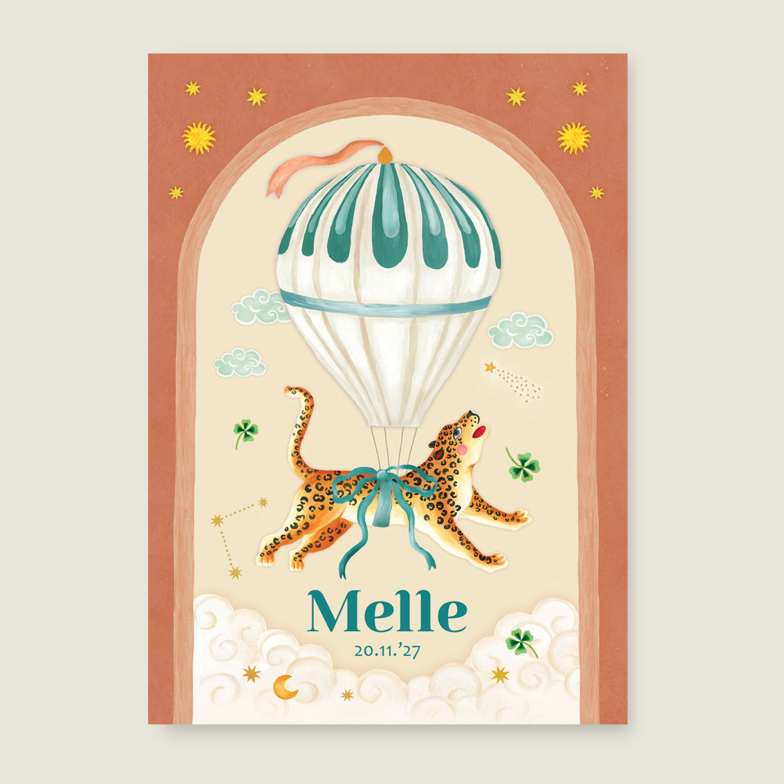 Print Bow Panther Balloon