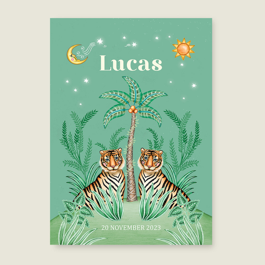Cute Tiger Light Green - Story of July