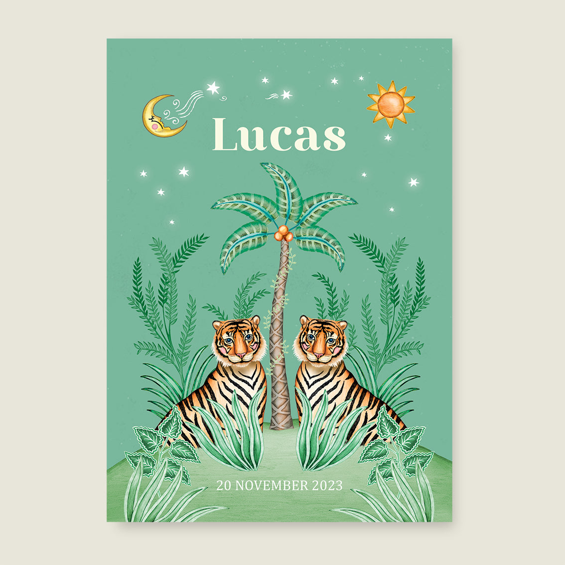 Cute Tiger Light Green - Story of July