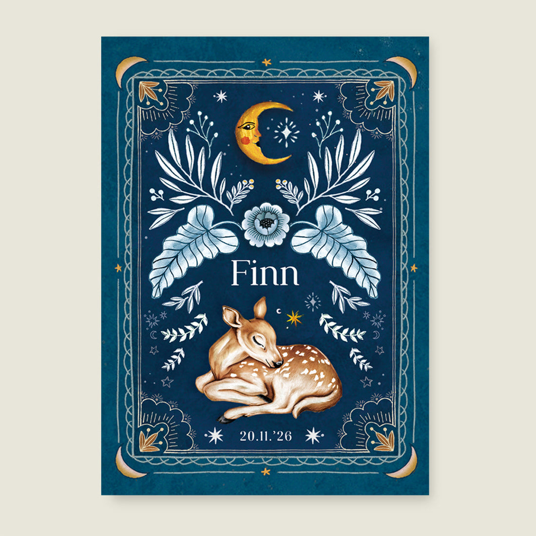 Print Dear moon blue - Story of July