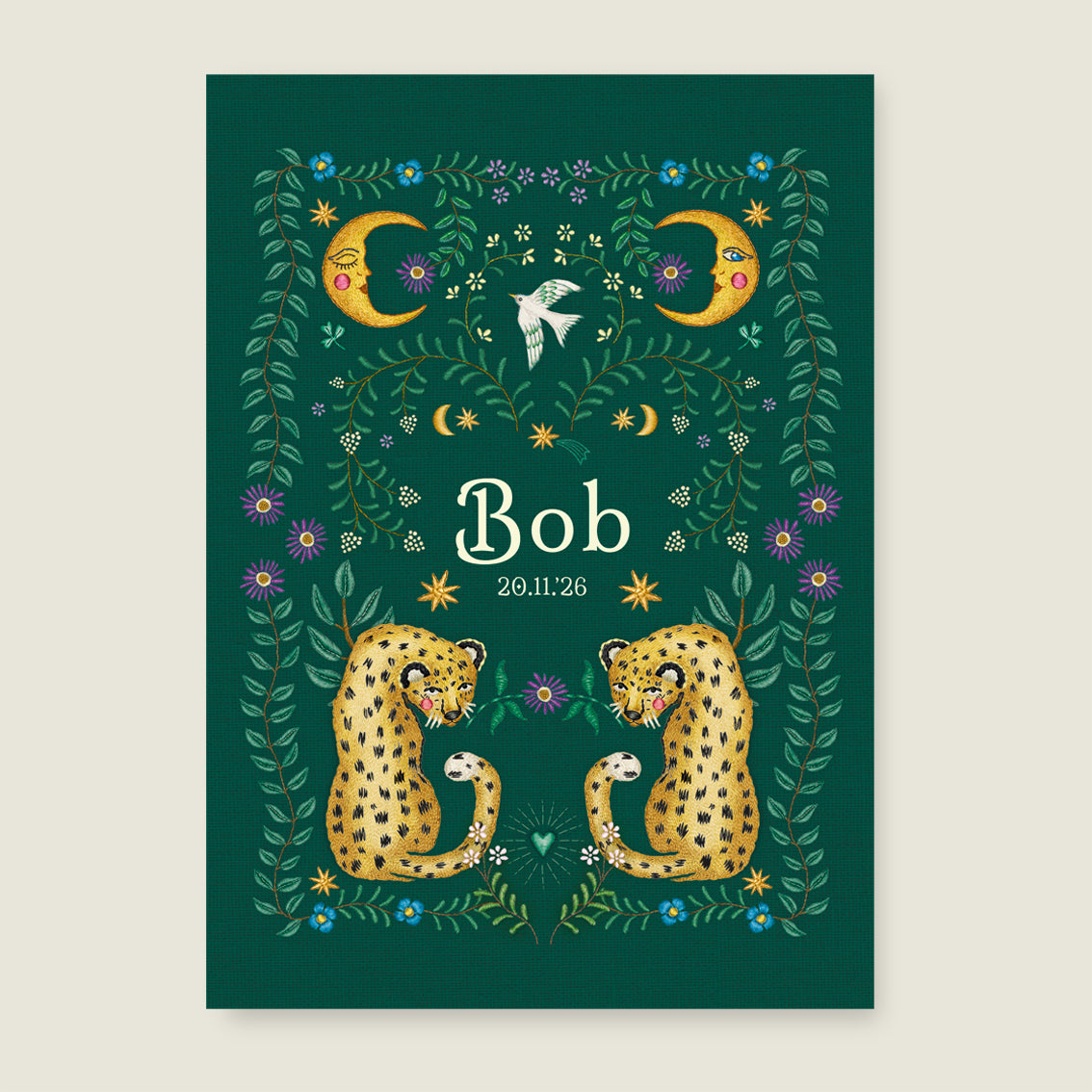 Embroider Panter Green - Story of July