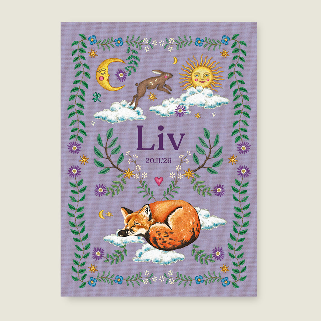 Embroider Rabbit Lila - Story of July