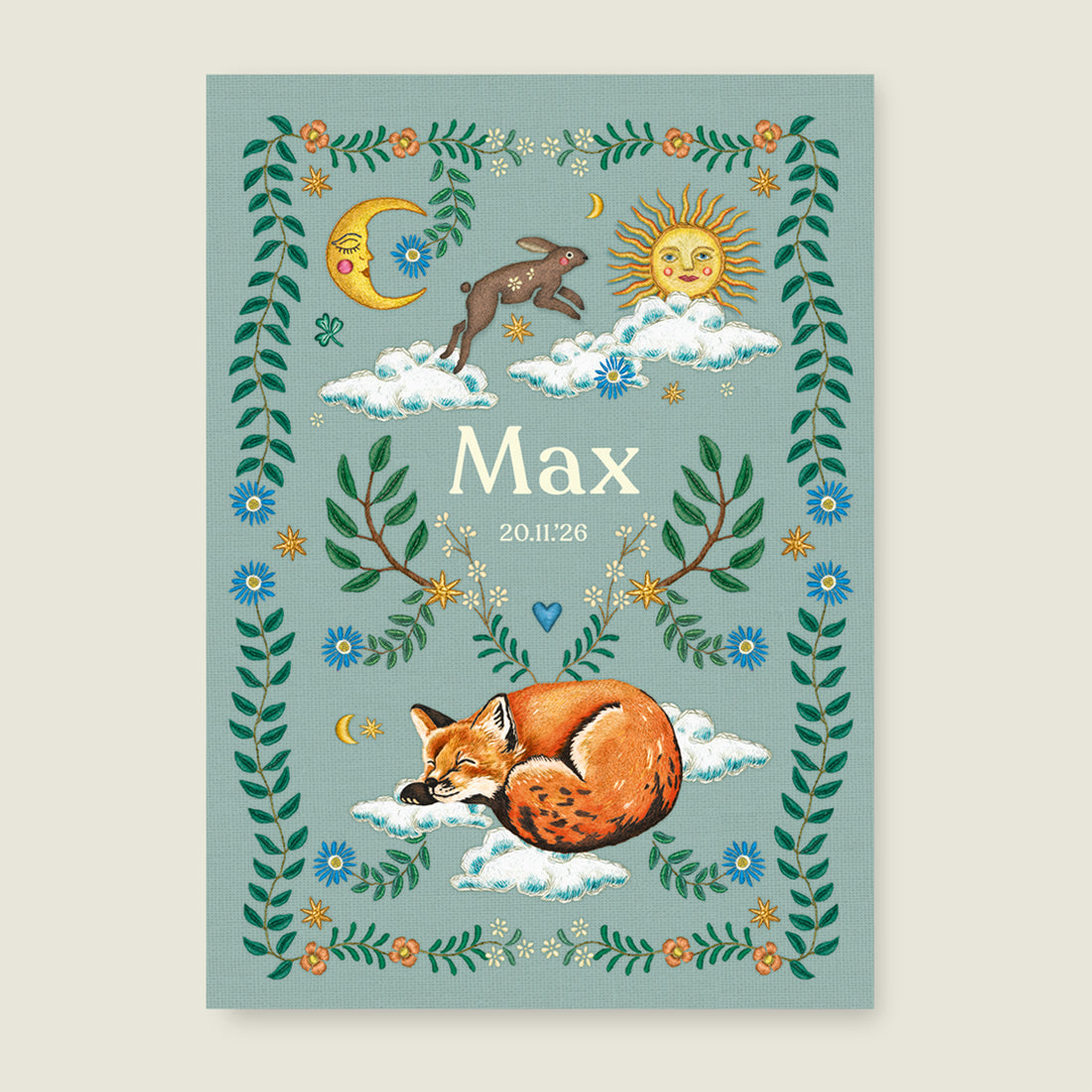 Embroider Rabbit Lightblue - Story of July