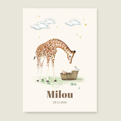 Giraffe Basket Offwhite - Story of July