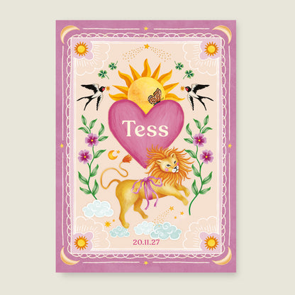 Sample Lovely Lion Heart Pink