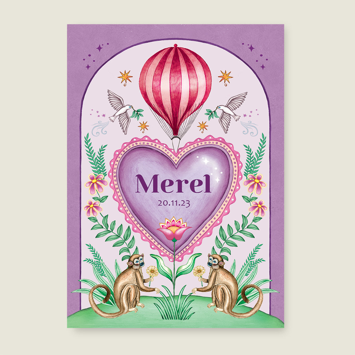 Monkey Heart Paars - Story of July