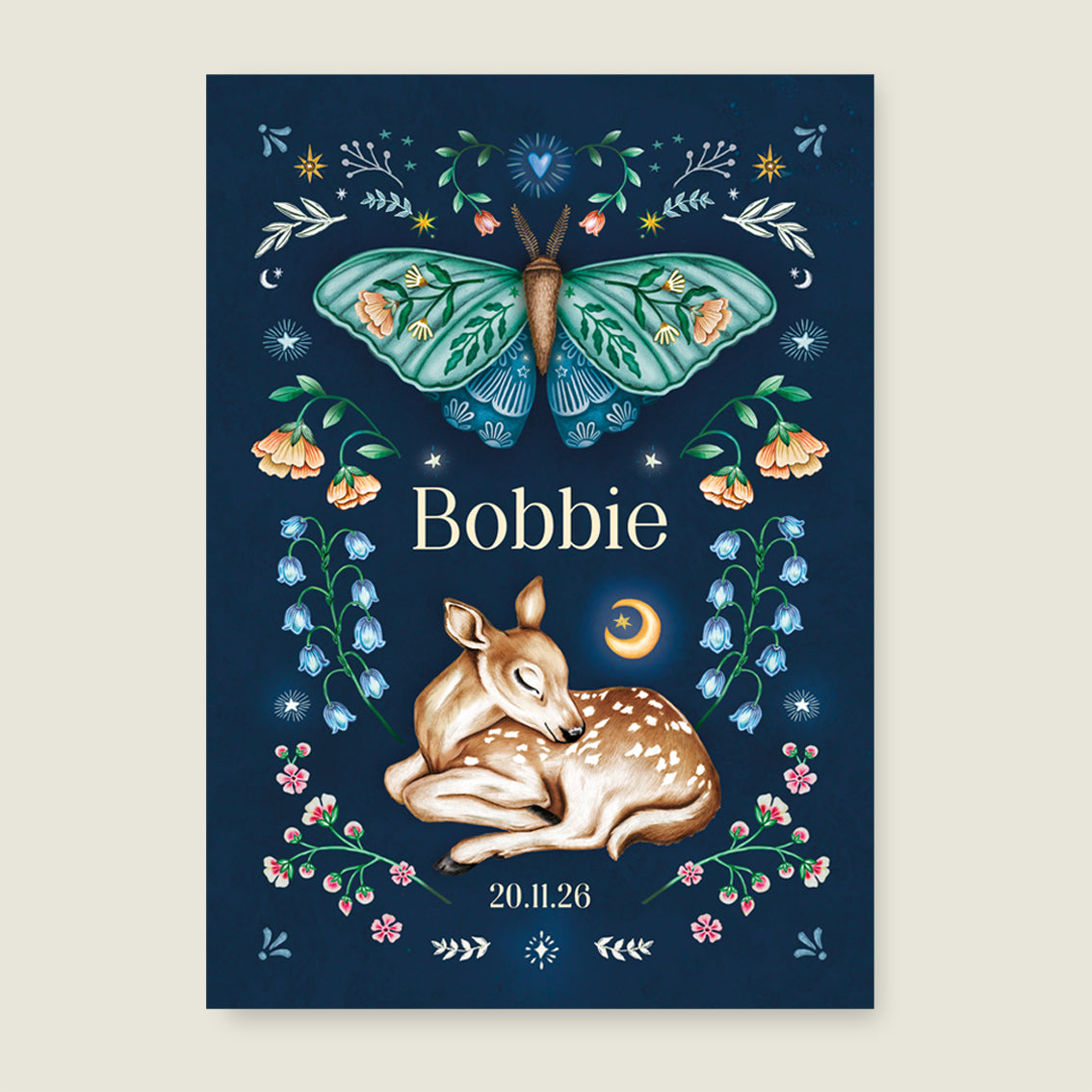 Sample Oh Dear Butterfly Blue - Story of July