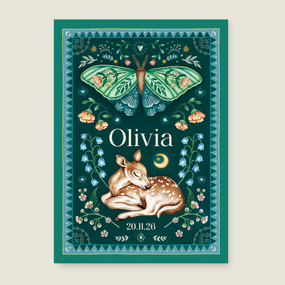 Sample Oh Dear Butterfly Green - Story of July