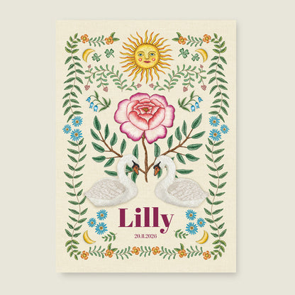 Sample Swan Rose Offwhite - Story of July