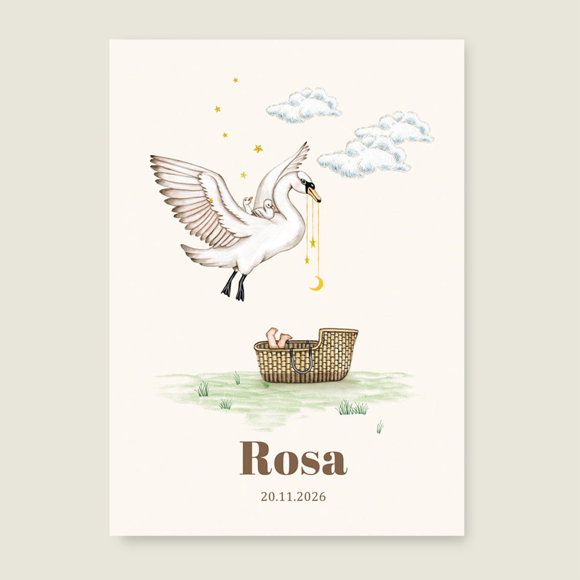 Swan Basket Offwhite - Story of July