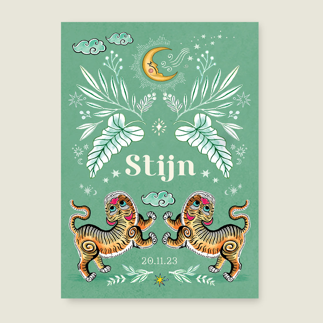 Two Pretty Tigers Groen - Story of July