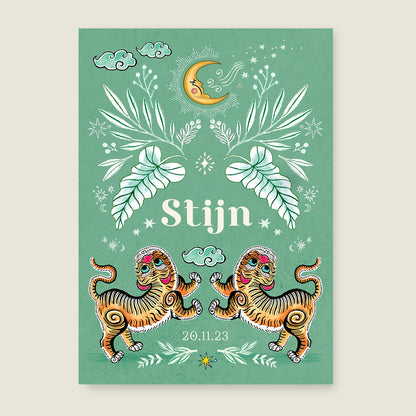 Two Pretty Tigers Groen - Story of July