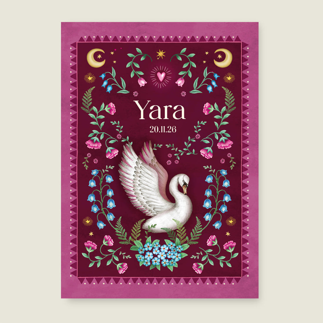 Print Moon swan red - Story of July