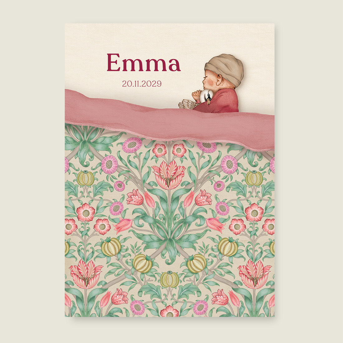 Print Sleep Tight Flowers Pink