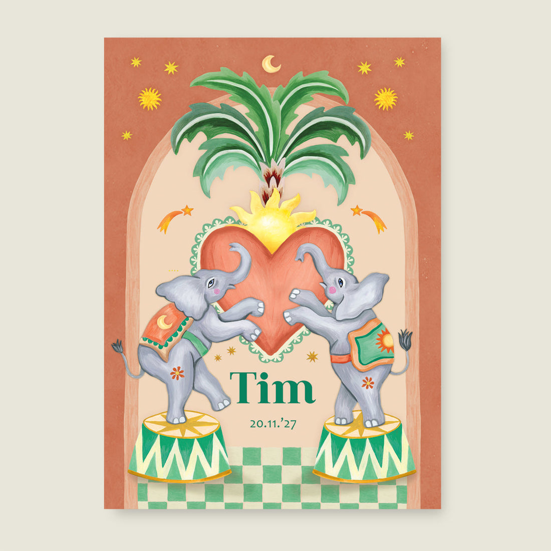 Print Two Happy Elephants