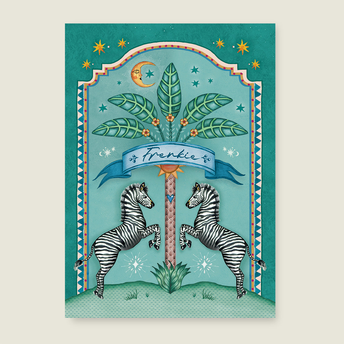 Zebra Palms Green - Story of July