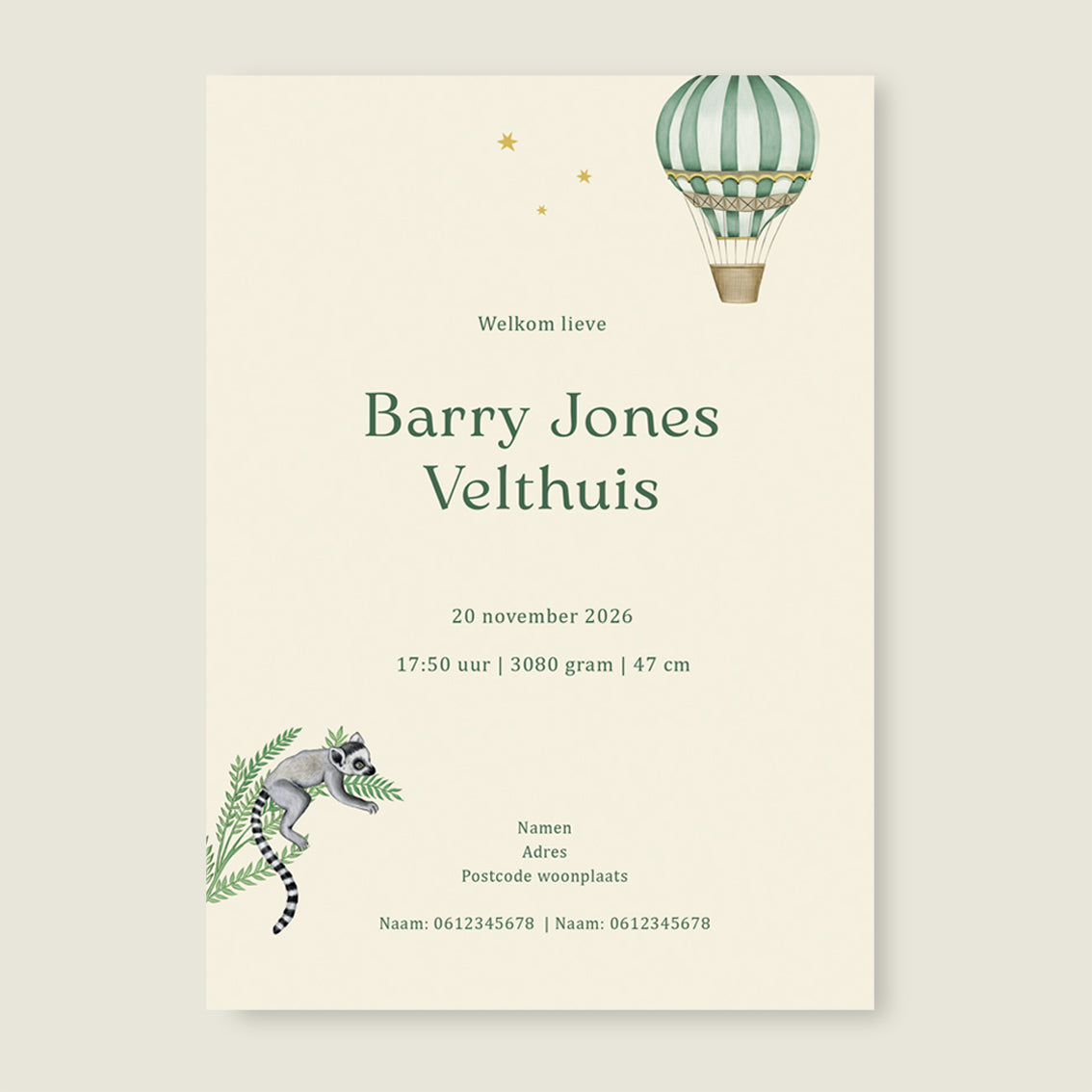 Sample Balloon Panter Green - Story of July