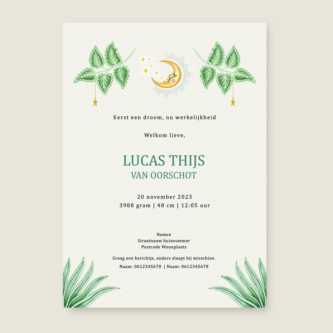 Cute Tiger Light Green - Story of July