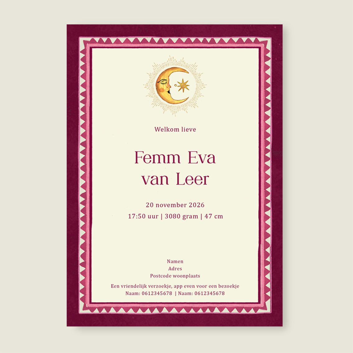 Sample Dear Moon Red - Story of July