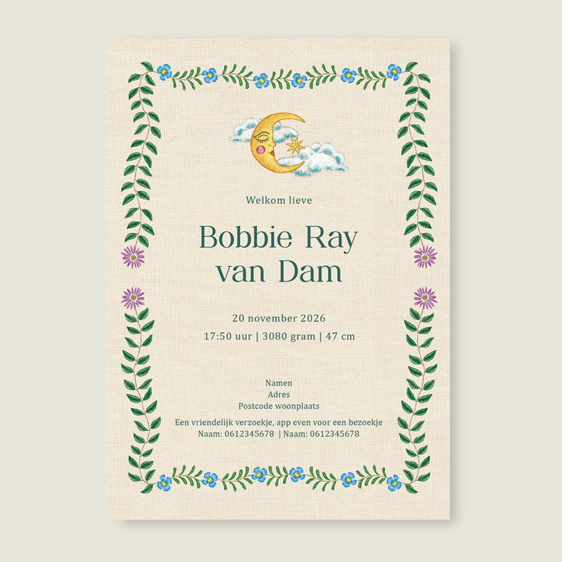 Embroider Panter Green - Story of July