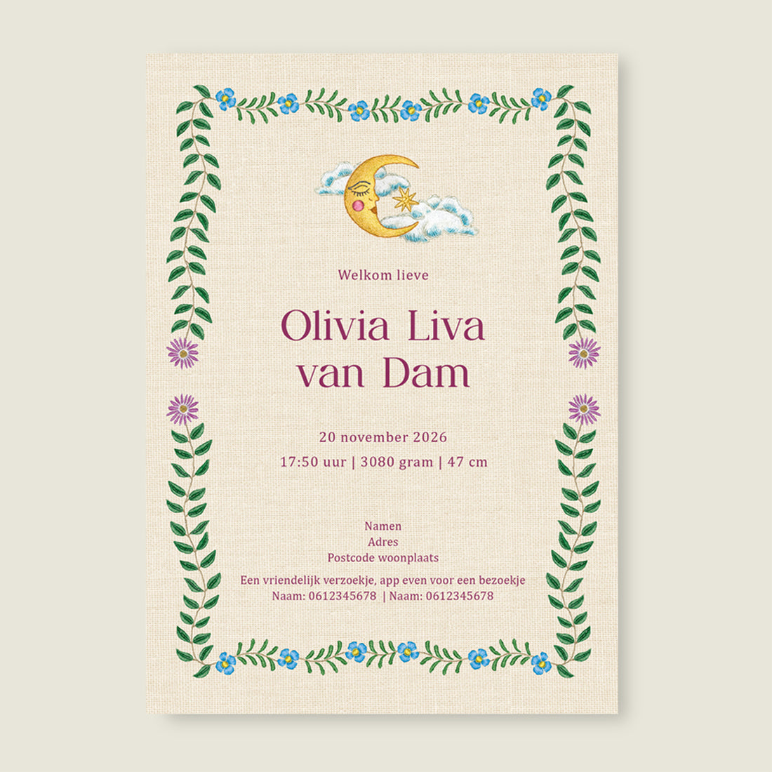 Embroider Panter Pink - Story of July