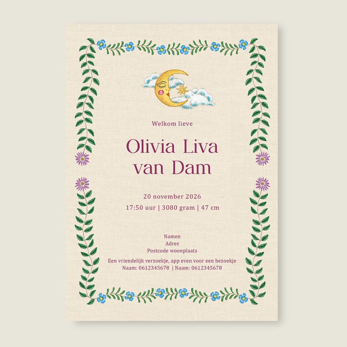 Embroider Panter Pink - Story of July