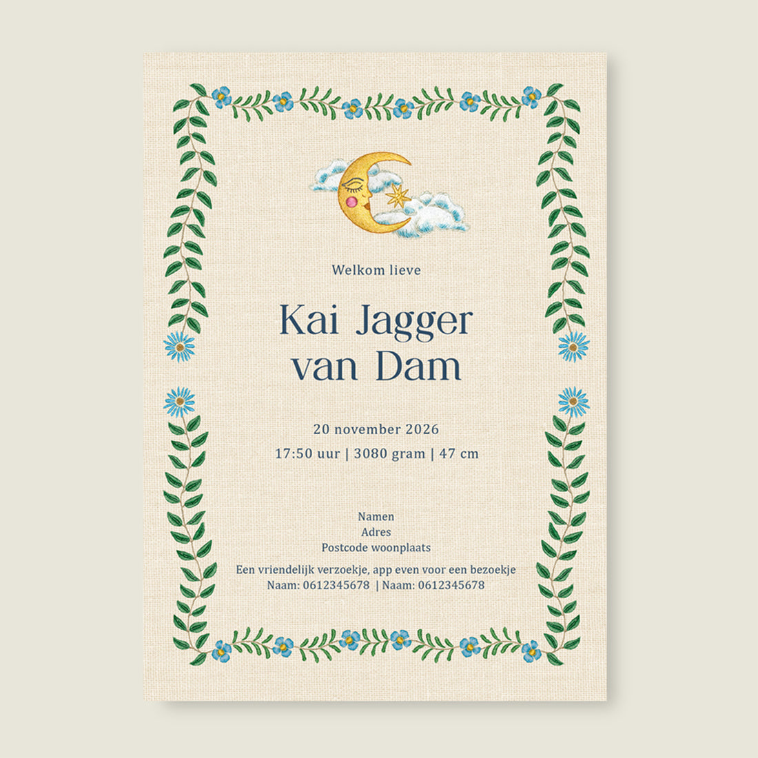 Embroider Rabbit Blue - Story of July