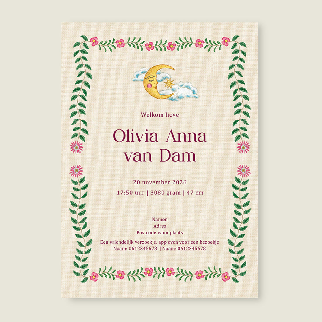 Embroider Rabbit Red - Story of July