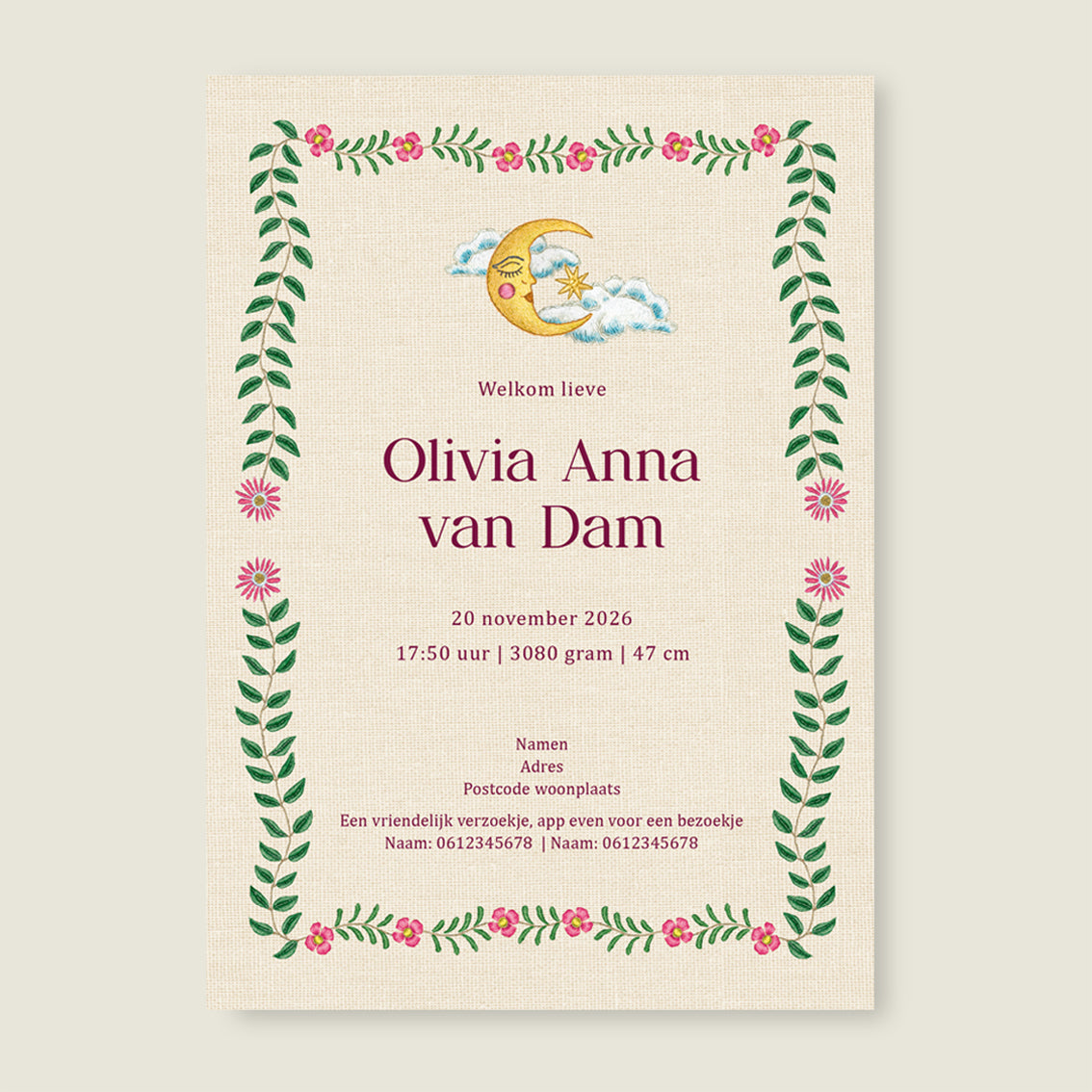 Embroider Rabbit Red - Story of July