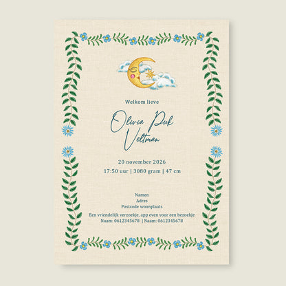 Embroider Swan Heart Blue - Story of July