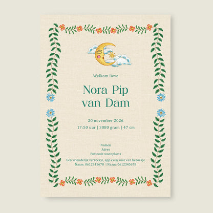 Sample Embroider Swan Offwhite - Story of July