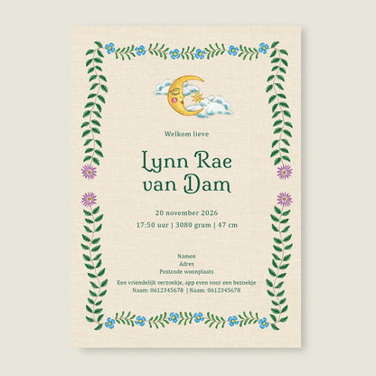 Embroider Swan Heart Darkgreen - Story of July