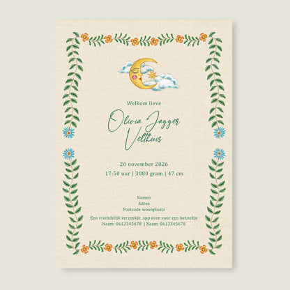 Sample Embroider Swan Heart Light Green - Story of July