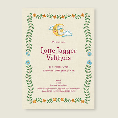 Embroider Heart Offwhite - Story of July