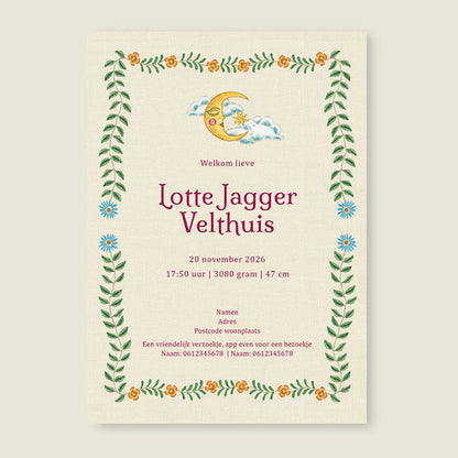 Sample Embroider Heart Offwhite - Story of July