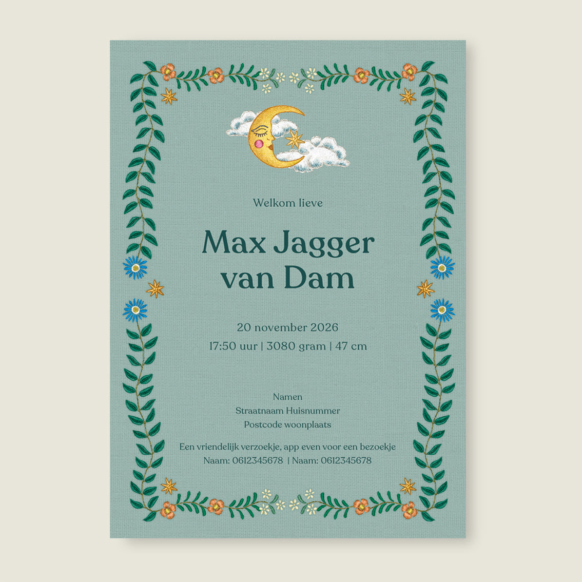 Embroider Rabbit Lightblue - Story of July