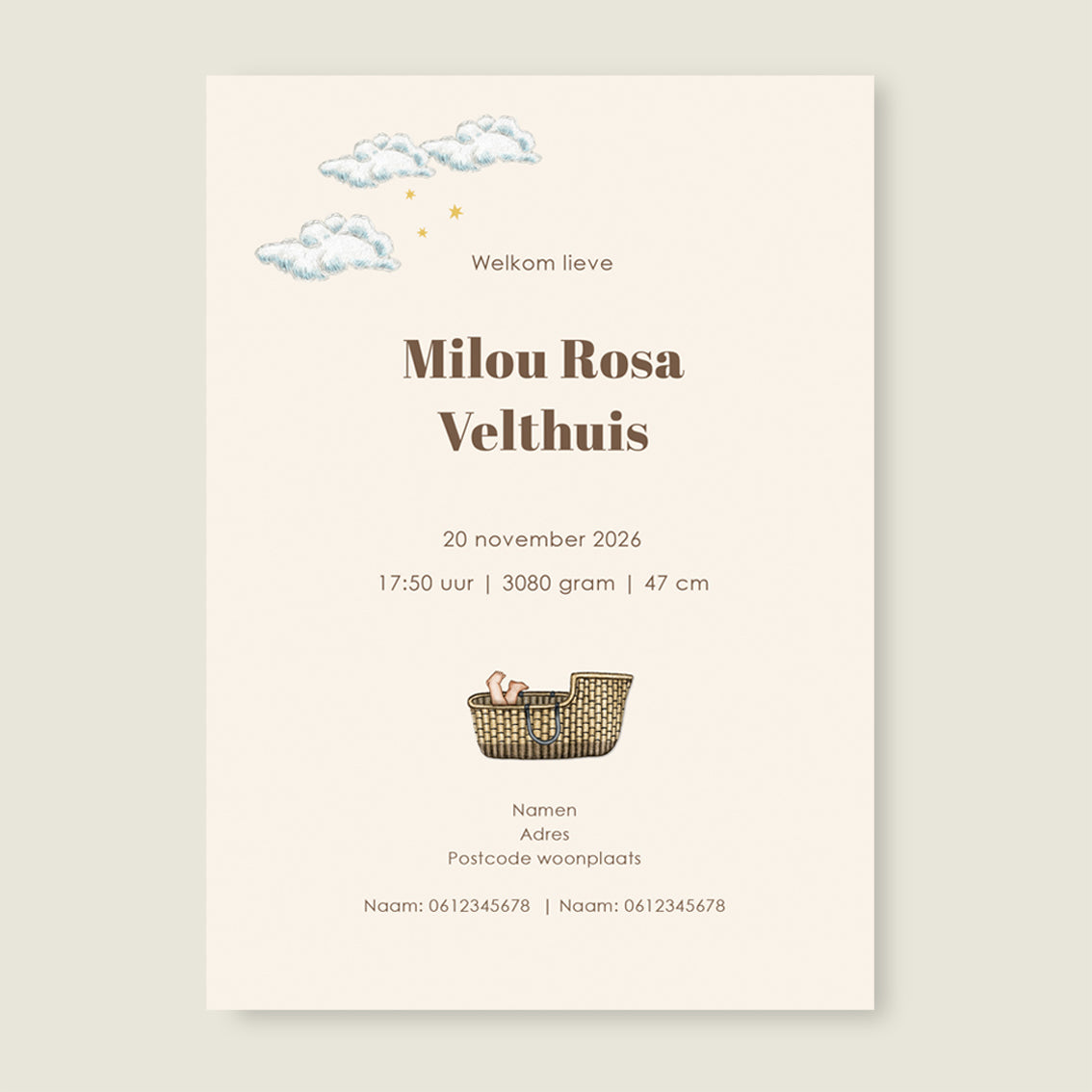 Giraffe Basket Offwhite - Story of July