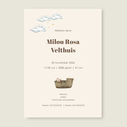 Giraffe Basket Offwhite - Story of July