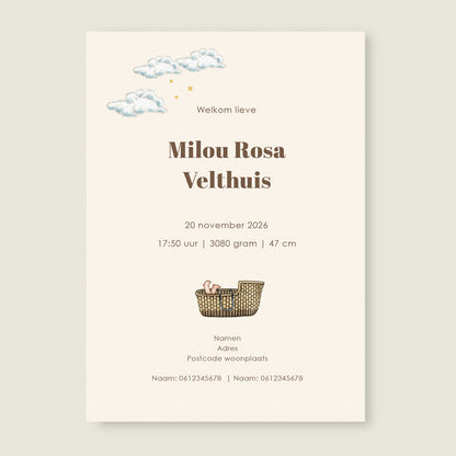 Sample Giraffe Basket Offwhite - Story of July