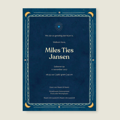 Heart Bird Dark Blue