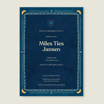 Sample Heart Bird Dark Blue